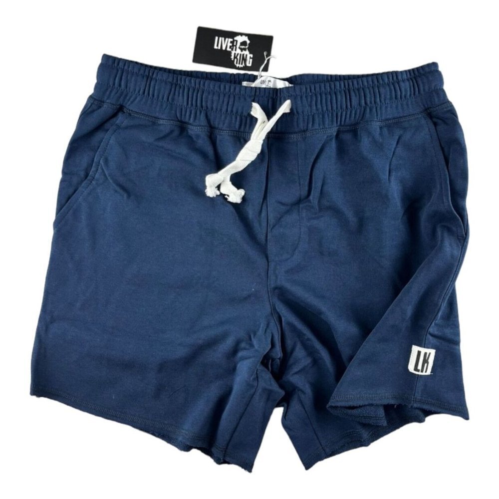 NWT Liver King Men's Cotton Poly Elastic Waist Fleece Sweat Shorts Small Color N